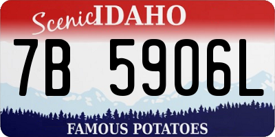 ID license plate 7B5906L