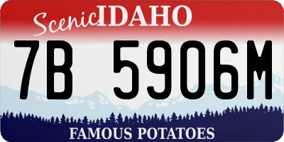 ID license plate 7B5906M