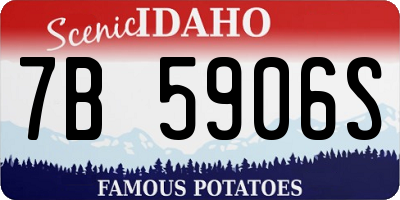 ID license plate 7B5906S