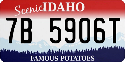 ID license plate 7B5906T