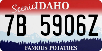 ID license plate 7B5906Z