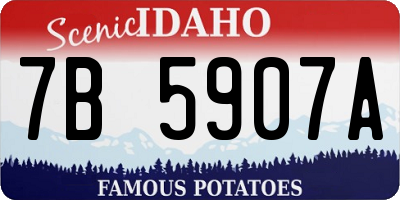 ID license plate 7B5907A
