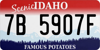 ID license plate 7B5907F
