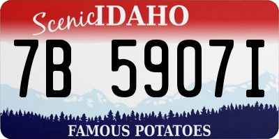 ID license plate 7B5907I