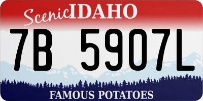 ID license plate 7B5907L