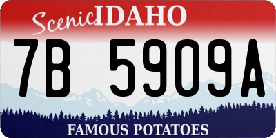 ID license plate 7B5909A