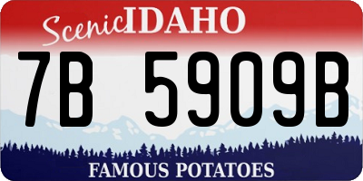ID license plate 7B5909B