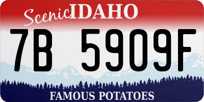 ID license plate 7B5909F