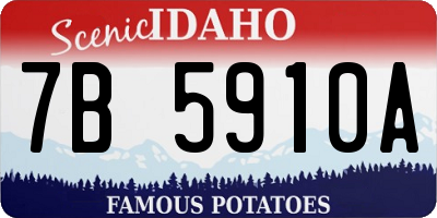 ID license plate 7B5910A