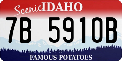 ID license plate 7B5910B