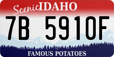 ID license plate 7B5910F