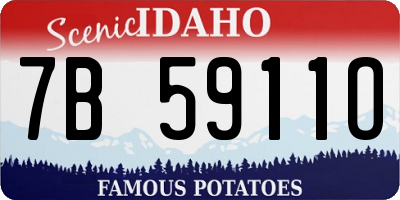 ID license plate 7B5911O