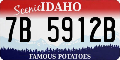 ID license plate 7B5912B