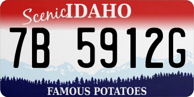 ID license plate 7B5912G