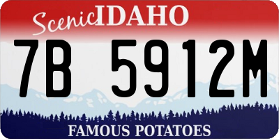 ID license plate 7B5912M