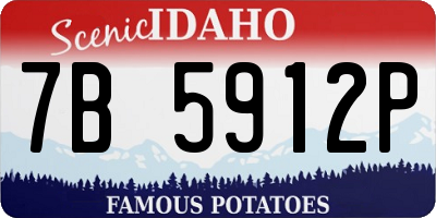 ID license plate 7B5912P