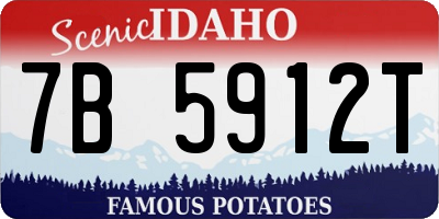 ID license plate 7B5912T