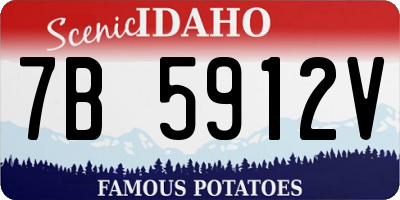 ID license plate 7B5912V