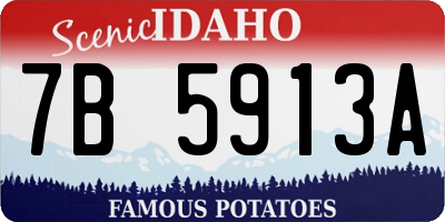 ID license plate 7B5913A