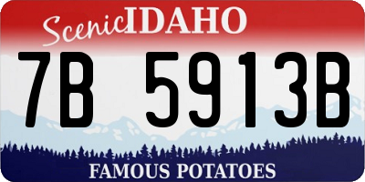 ID license plate 7B5913B