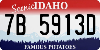 ID license plate 7B5913D
