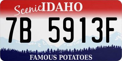 ID license plate 7B5913F