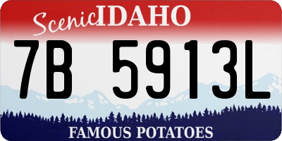 ID license plate 7B5913L