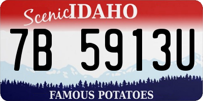 ID license plate 7B5913U