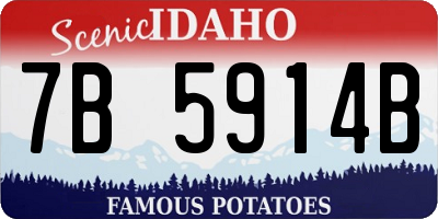 ID license plate 7B5914B