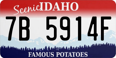 ID license plate 7B5914F