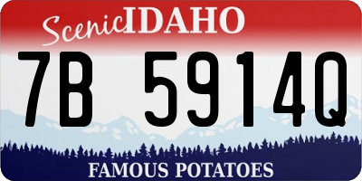 ID license plate 7B5914Q
