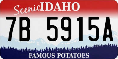 ID license plate 7B5915A