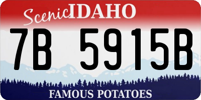 ID license plate 7B5915B