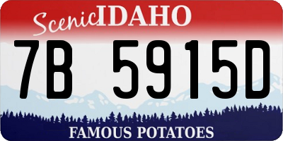 ID license plate 7B5915D