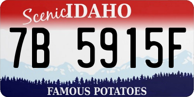 ID license plate 7B5915F