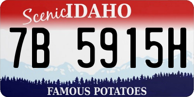 ID license plate 7B5915H