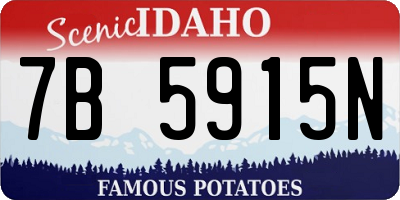 ID license plate 7B5915N