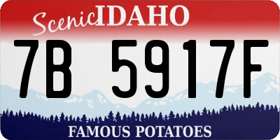 ID license plate 7B5917F