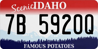 ID license plate 7B5920Q