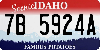 ID license plate 7B5924A