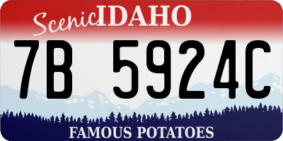 ID license plate 7B5924C