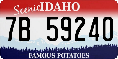 ID license plate 7B5924O