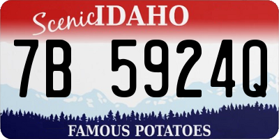 ID license plate 7B5924Q