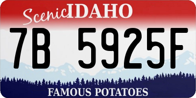 ID license plate 7B5925F
