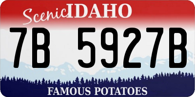 ID license plate 7B5927B