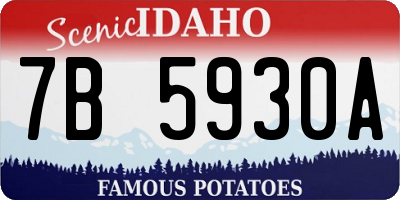 ID license plate 7B5930A