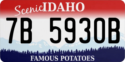 ID license plate 7B5930B