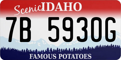 ID license plate 7B5930G