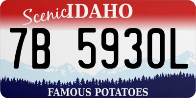 ID license plate 7B5930L