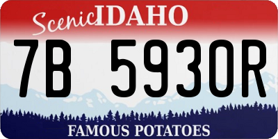 ID license plate 7B5930R